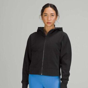 Black Cotton French Terry Zip Hoodie